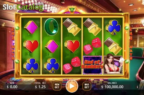 Écran2. God of Gamblers (KA Gaming) Machine à sous
