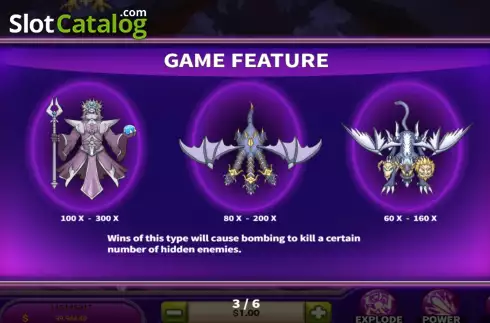 PayTable screen. World of Lord Witch King slot