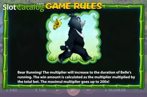 Game Rules screen 2. Bear Run slot
