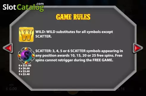 Game Rules screen 2. Soul Gems Fusion Reels slot