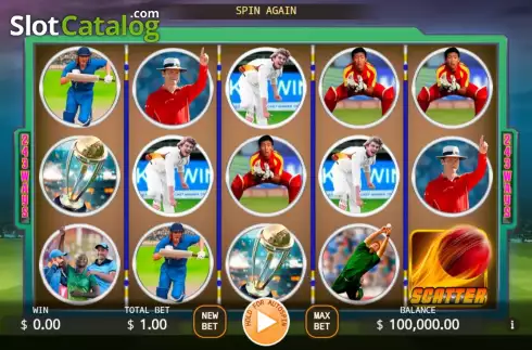 Game screen. Cricket Winner slot