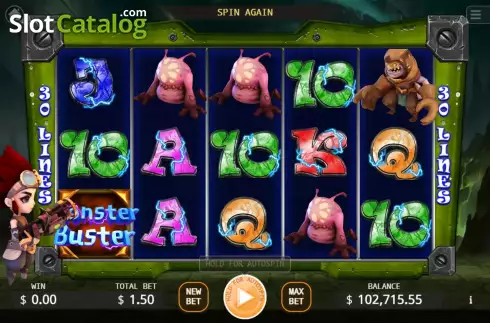 Game Screen. Monster Buster slot