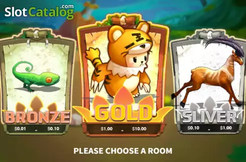 Choose a room screen. Happy Animal Farm slot