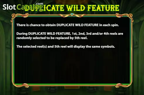 Dublicate Wild feature screen. Walking Oz slot