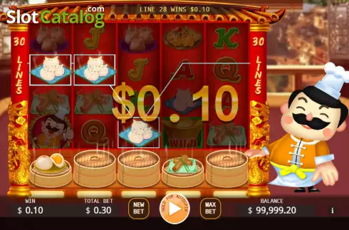 Win screen. Cantonese Fried Noodles slot