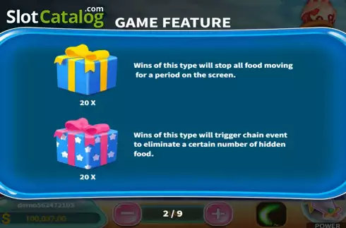 Game Features screen 2. Calorie Killer slot