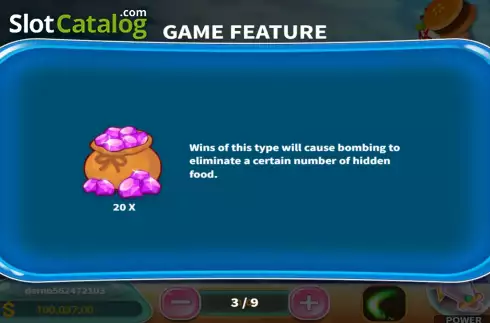 Game Features screen 3. Calorie Killer slot