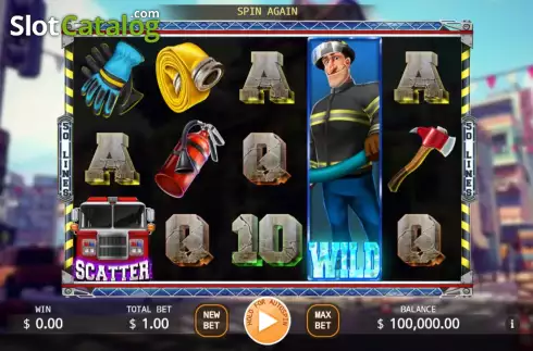 Game screen. Firefighters (KA Gaming) slot