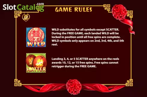 Game Features screen. Double Happiness (KA Gaming) slot
