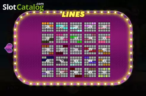 Paylines screen 2. Love Game slot