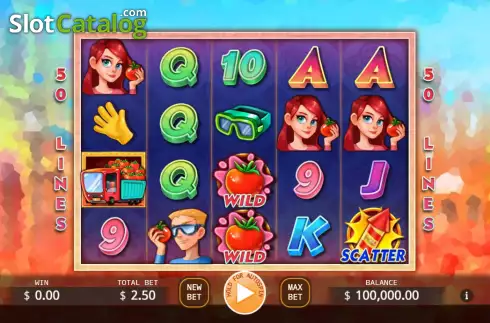 Reels screen. La Tomatina (KA Gaming) slot