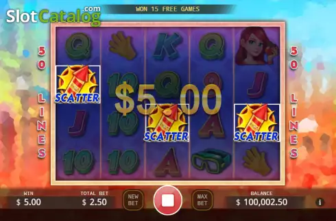 Win screen. La Tomatina (KA Gaming) slot