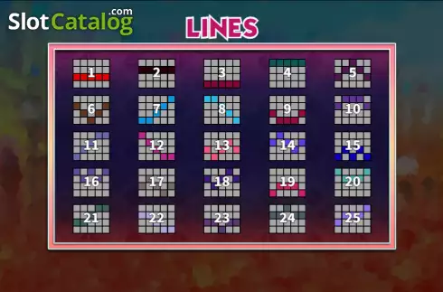 Paylines screen. La Tomatina (KA Gaming) slot