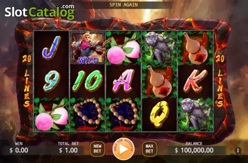 Game screen. Monkey King (KA Gaming) slot
