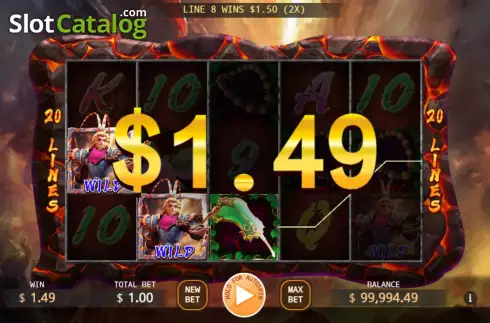 Win screen. Monkey King (KA Gaming) slot