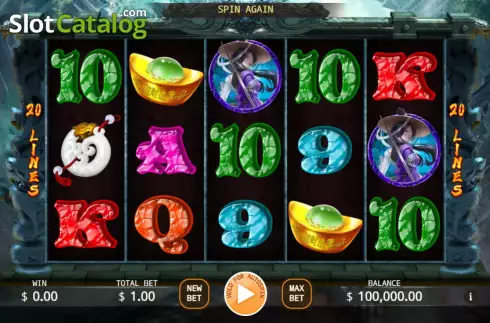 Game screen. Dragon Pearl (KA Gaming) slot