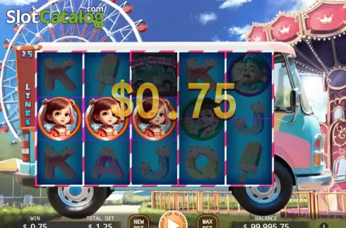 Win screen. Ice Cream Truck slot