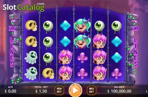 Game screen. Trick or Treat (KA Gaming) slot