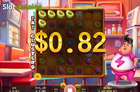 Win screen. Jumping Mr. First slot