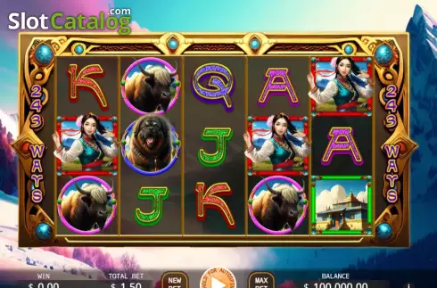Game screen. Tibet Plateau slot