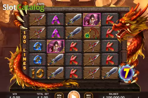 Game screen. Dragon Hunter (KA Gaming) slot