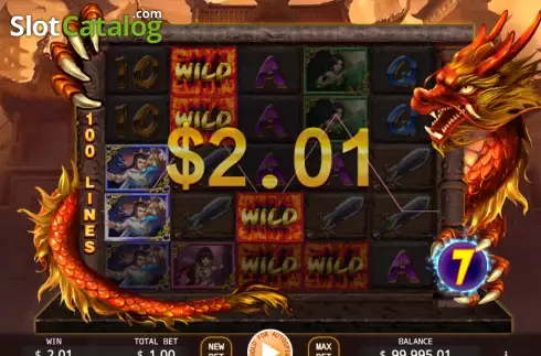 Win screen. Dragon Hunter (KA Gaming) slot