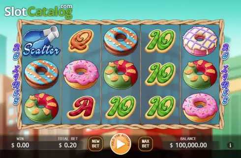 画面2. Donut City (KA Gaming) カジノスロット