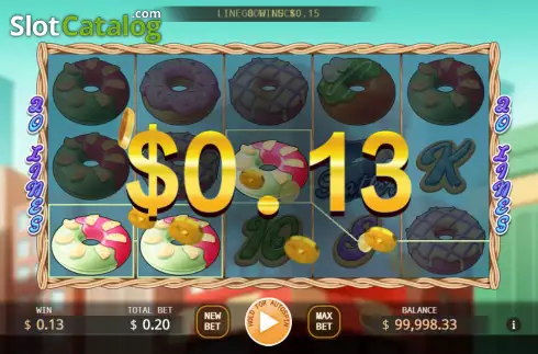 Win screen. Donut City (KA Gaming) slot