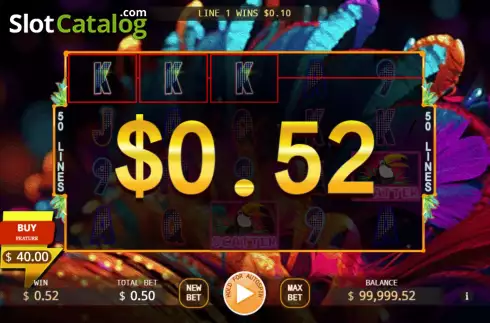 Win screen. Carnival Queen (KA Gaming) slot