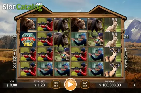 Reels screen. The Wild Four slot