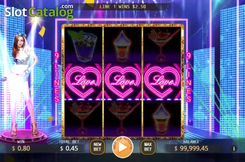 Win screen. Party Girl Deluxe Lock 2 Spin slot