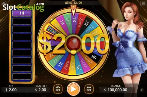 Win screen. Million Lucky Wheel slot