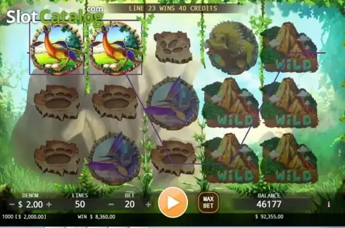 Bildschirm3. The King of Dinosaurs slot