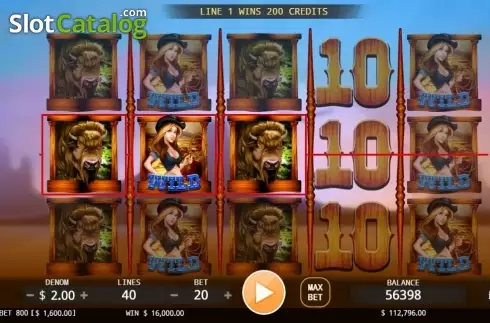 Wild Win screen. Cowboys (KA Gaming) slot