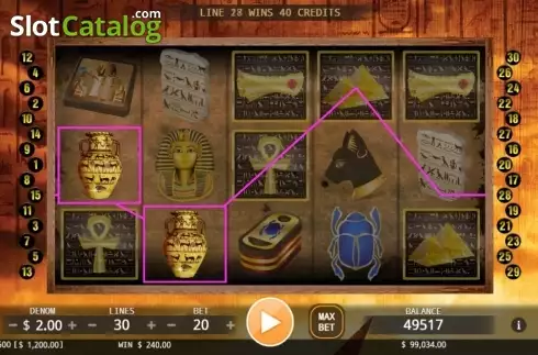 Win screen. Mysterious Pyramid slot