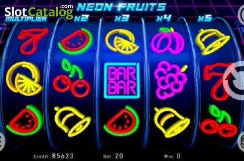 画面2. Neon Fruits (Kajot Games) カジノスロット