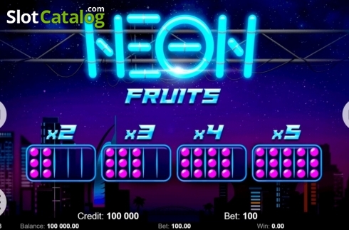 Ekran6. Neon Fruits (Kajot Games) yuvası