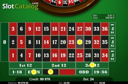 Game Screen 3. Roulette (KAJOT) slot