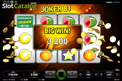 Win Screen 4. Joker 81 slot