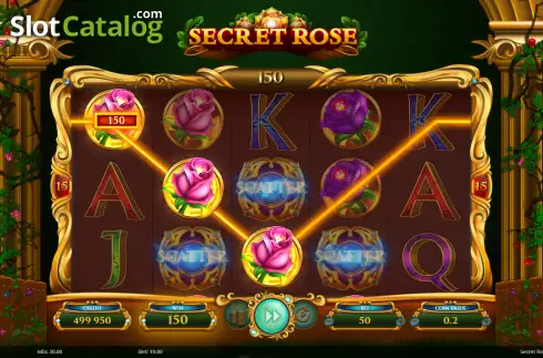 Win screen. Secret Rose slot