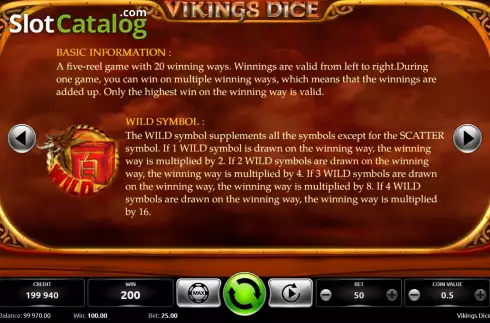 Wild screen. Vikings Dice slot