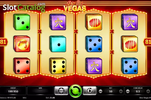 Reel screen. Dice Vegas 81 slot
