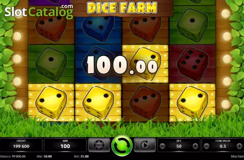 Win screen 2. Dice Farm slot