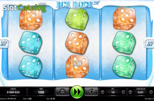 Win screen. Ice Dice 27 slot