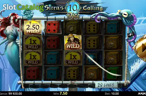 Win screen 2. Siren's Calling Dice slot