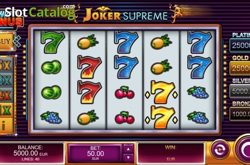 Schermo2. Joker Supreme slot