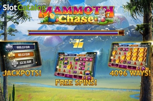 画面2. Mammoth Chase: Easter Edition (マンモス・チェース:イースター・エディション) カジノスロット