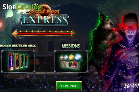 Start Screen. Blood Moon Express slot