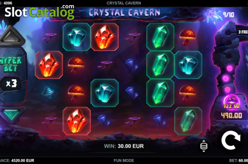 Win Screen 1. Crystal Cavern slot