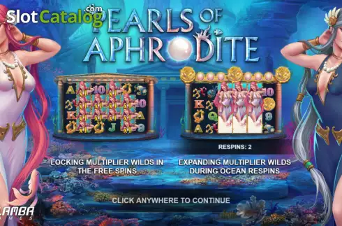 Bildschirm2. Pearls of Aphrodite slot